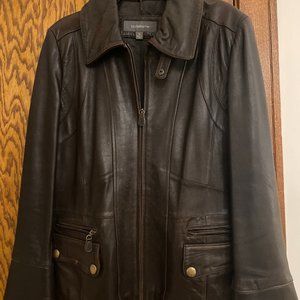 Liz Claiborne Dark Brown Leather Jacket (Women's XL)